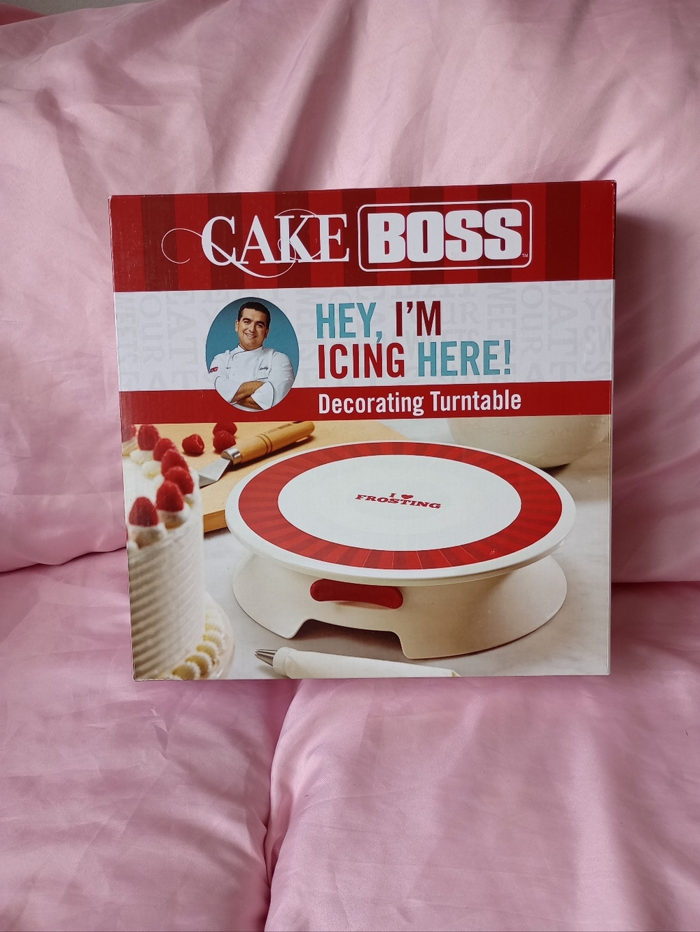 Cake Boss Cake Decorating Turntable Elevated Rotating Stand Dessert Wilton NIB